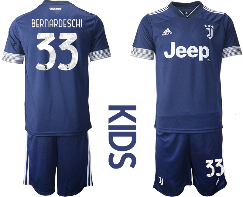 Youth 2020-2021 club Juventus away blue #33 Soccer Jerseys->juventus jersey->Soccer Club Jersey